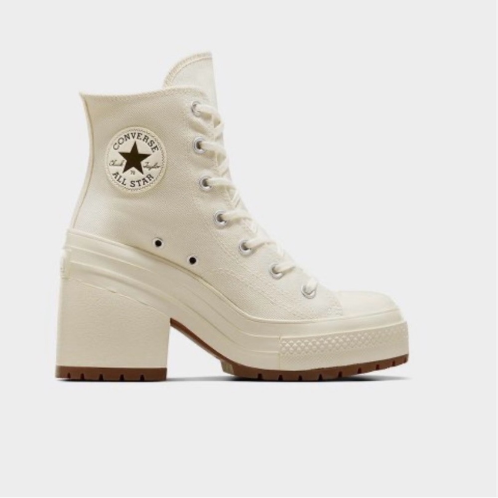 Converse Women's Cream Heeled Boots